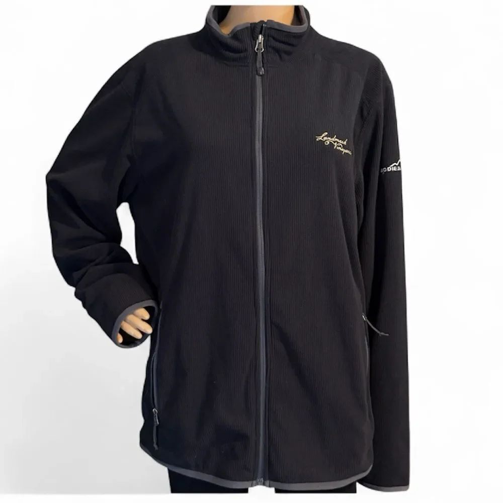 Eddie Bauer Men’s Landmark Vineyards Black Full Zip up Jacket Size Large